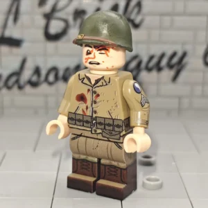 Minifigure – U.S. Army Battle Casualty (Wounded Sergeant) WWII (LEGO Compatible)