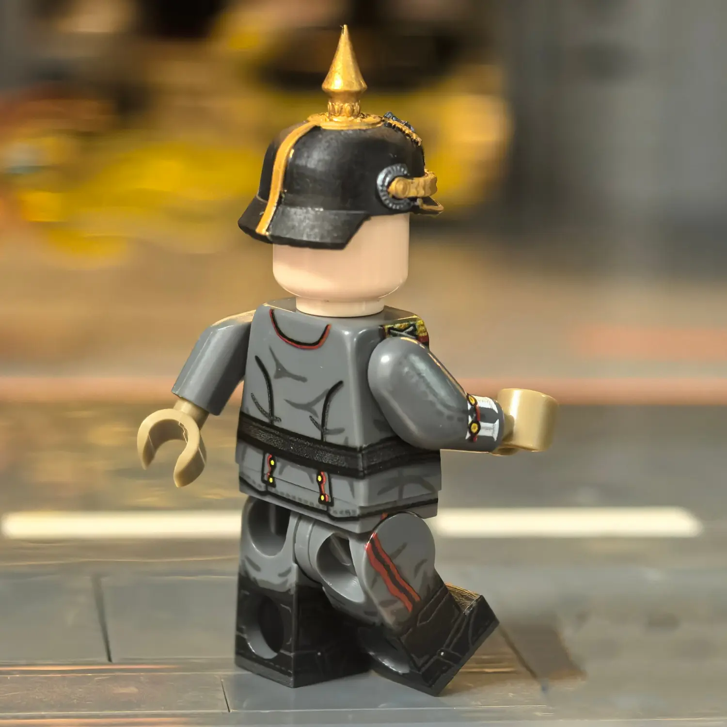the back of the Minifigure - General Field Marshal Paul von Hindenburg (Generalfeldmarschall) of the Imperial German Army WWI (LEGO Compatible)
