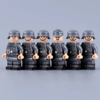 the front of the Minifigure - German Military 6-Figure Squad Collection WWII (LEGO Compatible)