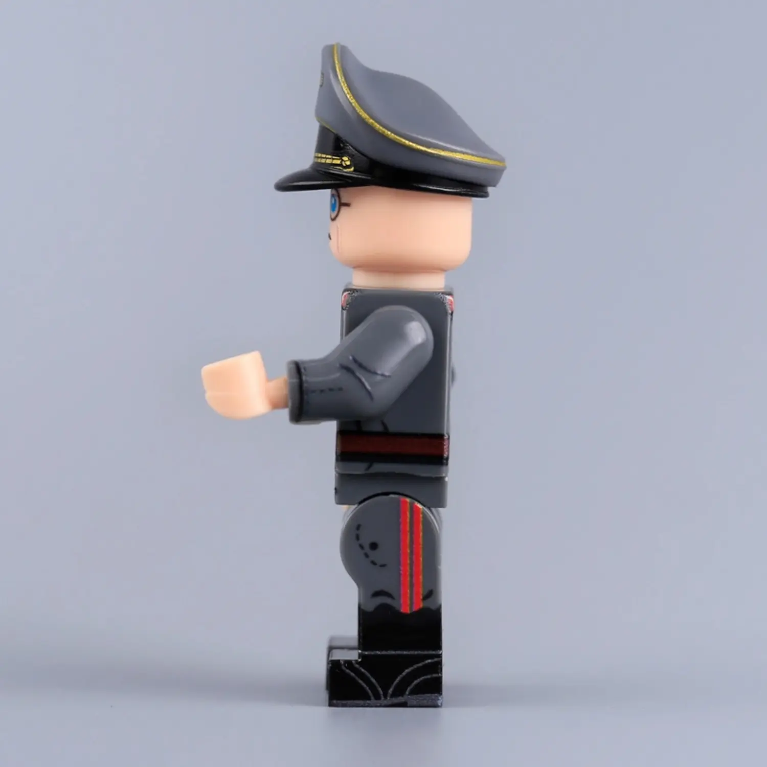 the left side of the Minifigure - German Army (Heer) General WWII (LEGO Compatible)