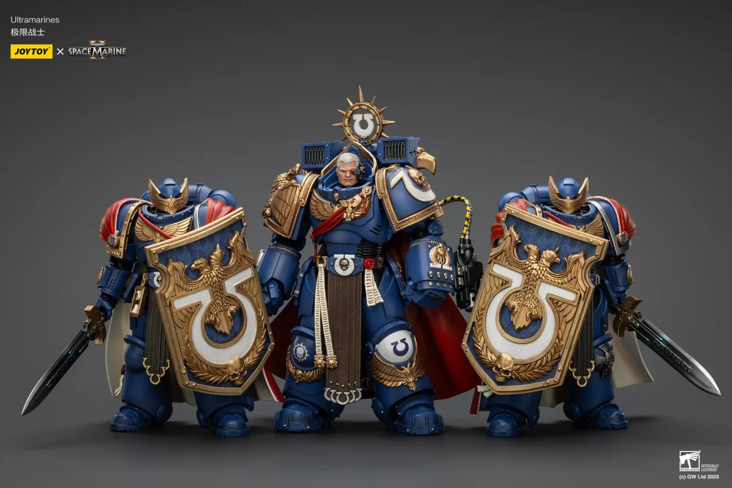 Action Figure - Action Figures - Ultramarines Marneus Calgar & two Victrix Honour Guards 1 18 - JOYTOY Warhammer 40K rectangle image 2 Action Figure Action Figures Ultramarines Marneus Calgar & Two Victrix Honour Guards 1 18 Joytoy Warhammer 40k Rectangle Image 2
