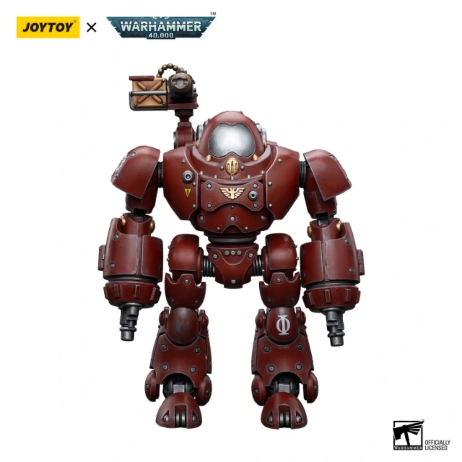 Action Figure Adeptus Mechanicus Kastelan Robot With Heavy Phosphor Blaster 1 18 Joytoy Warhammer 40k In White Background 3