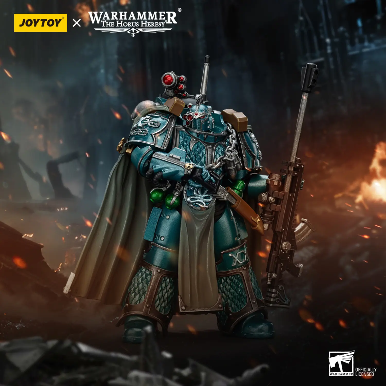 Action Figure Alpha Legion Exodus 'the One Who Is Many' With Sniper Rifle And Power Dagger 1 18 Jotyoy Warhammer The Horus Heresy In Battle Fields