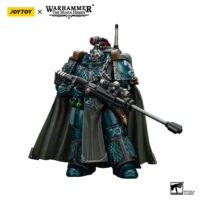 Action Figure Alpha Legion Exodus 'the One Who Is Many' With Sniper Rifle And Power Dagger 1 18 Jotyoy Warhammer The Horus Heresy In White Background 1