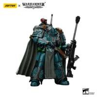 Action Figure Alpha Legion Exodus 'the One Who Is Many' With Sniper Rifle And Power Dagger 1 18 Jotyoy Warhammer The Horus Heresy In White Background 3