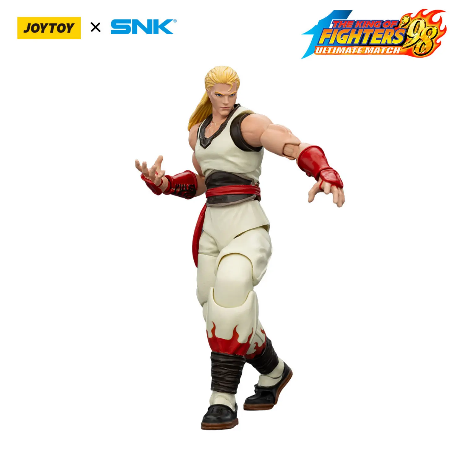 Action Figure - Andy Bogard KOF _98 UM Fatal Fury Team SNK 1 18 - JOYTOY The King of Fighters in white background 2 Action Figure - Andy Bogard KOF '98 UM Fatal Fury Team SNK 1/18 - JOYTOY The King of Fighters