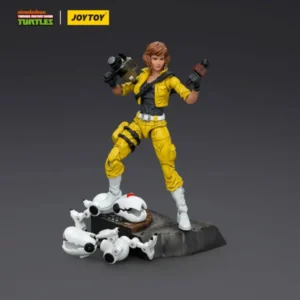 Action Figure April O'neil With Baby Turtles Tmnt Nickelodeon 1 18 Joytoy Teenage Mutant Ninja Turtles