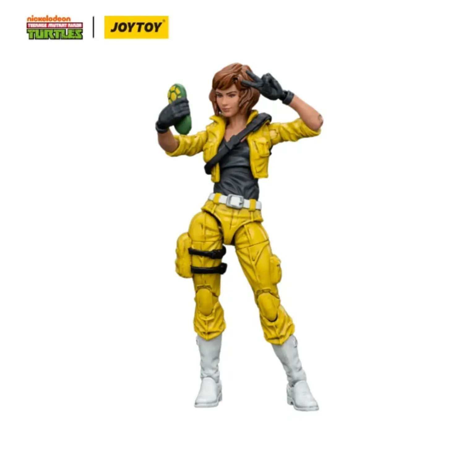 Action Figure - April O'Neil with Baby Turtles TMNT Nickelodeon 1 18 - JOYTOY Teenage Mutant Ninja Turtles in white background 3 Action Figure April O'neil With Baby Turtles Tmnt Nickelodeon 1 18 Joytoy Teenage Mutant Ninja Turtles In White Background 3
