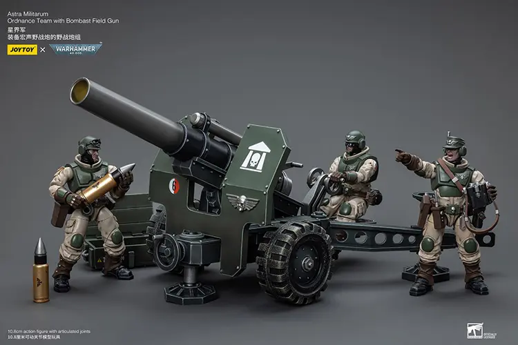 Action Figure - Astra Militarum Ordnance Team with Bombast Field Gun 1 18 - JOYTOY Warhammer 40K rectangle image 1 Action Figure Astra Militarum Ordnance Team With Bombast Field Gun 1 18 Joytoy Warhammer 40k Rectangle Image 1