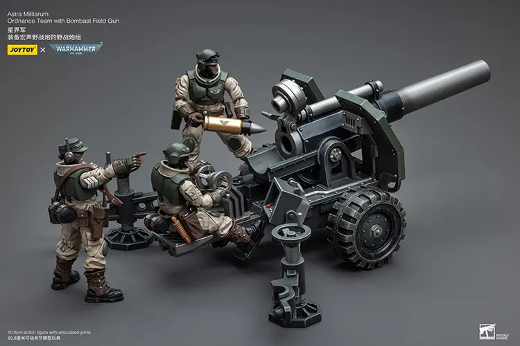 Action Figure - Astra Militarum Ordnance Team with Bombast Field Gun 1 18 - JOYTOY Warhammer 40K rectangle image 2 Action Figure Astra Militarum Ordnance Team With Bombast Field Gun 1 18 Joytoy Warhammer 40k Rectangle Image 2