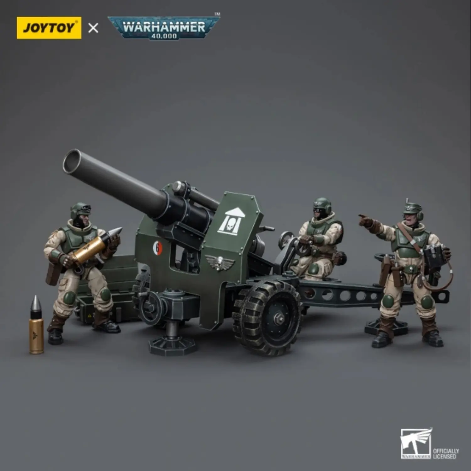 Action Figure - Astra Militarum Ordnance Team with Bombast Field Gun 1 18 - JOYTOY Warhammer 40K Action Figure Astra Militarum Ordnance Team With Bombast Field Gun 1 18 Joytoy Warhammer 40k