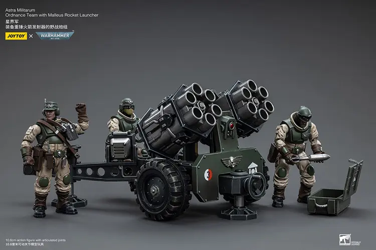 Action Figure - Astra Militarum Ordnance Team with Malleus Rocket Launcher 1 18 - JOYTOY Warhammer 40K rectangle image Action Figure Astra Militarum Ordnance Team With Malleus Rocket Launcher 1 18 Joytoy Warhammer 40k Rectangle Image