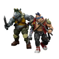 Action Figure Bebop & Rocksteady Tmnt Nickelodeon 1 18 Joytoy Teenage Mutant Ninja Turtles In White Background