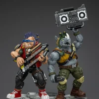 Action Figure Bebop & Rocksteady Tmnt Nickelodeon 1 18 Joytoy Teenage Mutant Ninja Turtles Rectangle Image 1