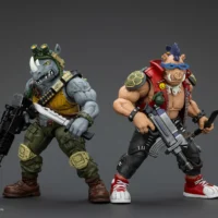 Action Figure Bebop & Rocksteady Tmnt Nickelodeon 1 18 Joytoy Teenage Mutant Ninja Turtles Rectangle Image 3
