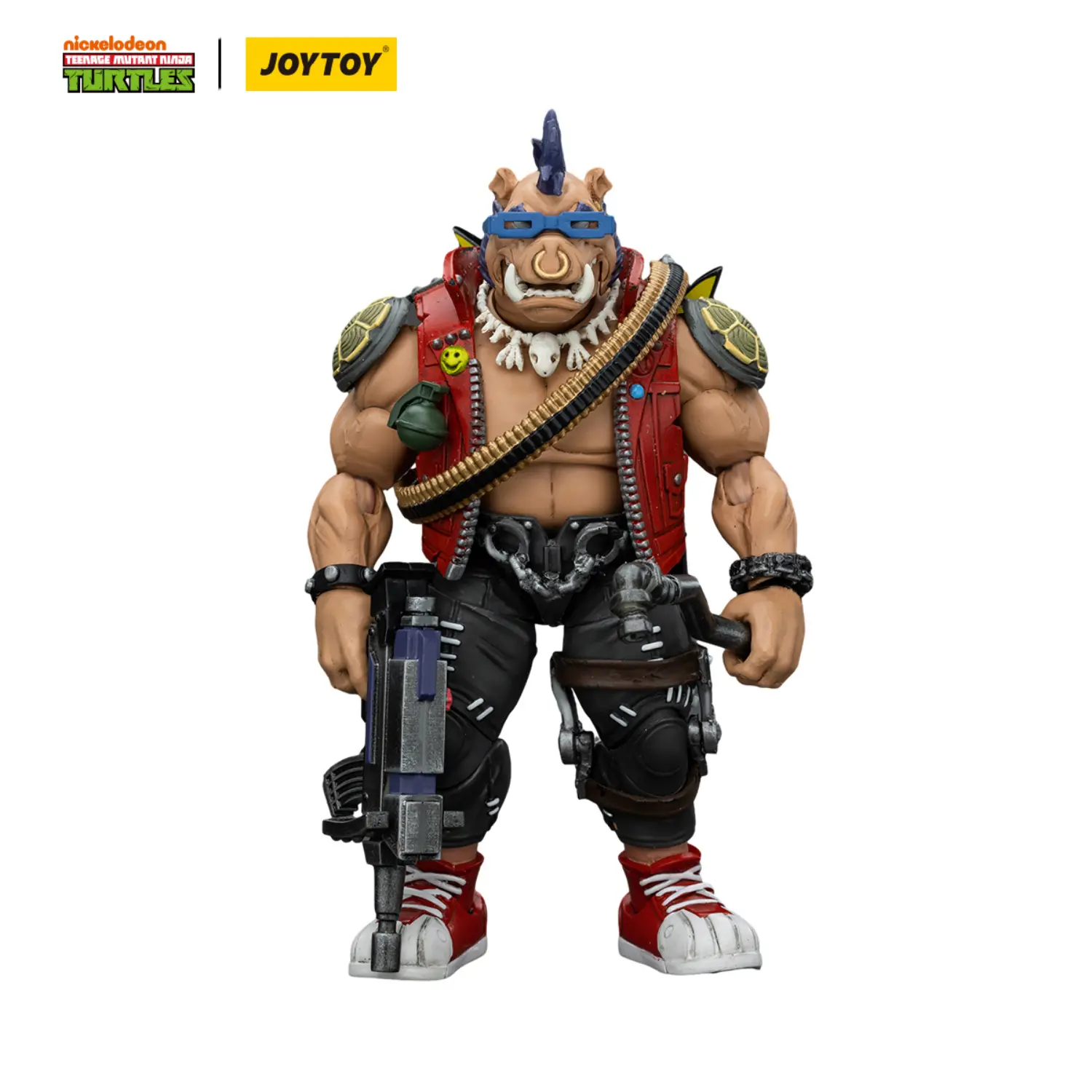 Action Figure Bebop Tmnt Nickelodeon 1 18 Joytoy Teenage Mutant Ninja Turtles In White Background 1