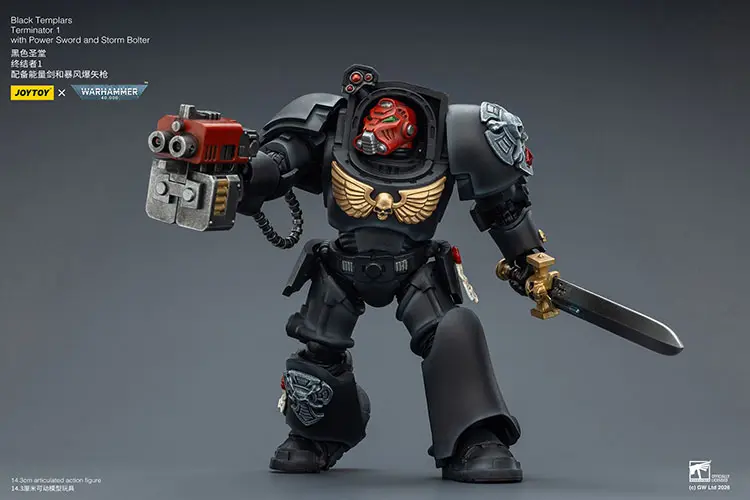 Action Figure - Black Templars Terminator 1 with Power Sword and Storm Bolter 1 18 - JOYTOY Warhammer 40K rectangle image 4 Action Figure - Black Templars Terminator 1 with Power Sword and Storm Bolter 1 18 - JOYTOY Warhammer 40K rectangle image 4