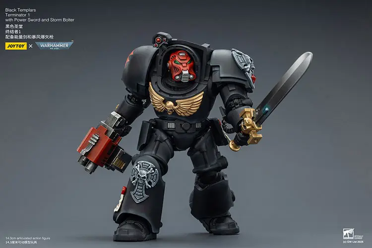 Action Figure - Black Templars Terminator 1 with Power Sword and Storm Bolter 1 18 - JOYTOY Warhammer 40K rectangle image 7 Action Figure - Black Templars Terminator 1 with Power Sword and Storm Bolter 1 18 - JOYTOY Warhammer 40K rectangle image 7