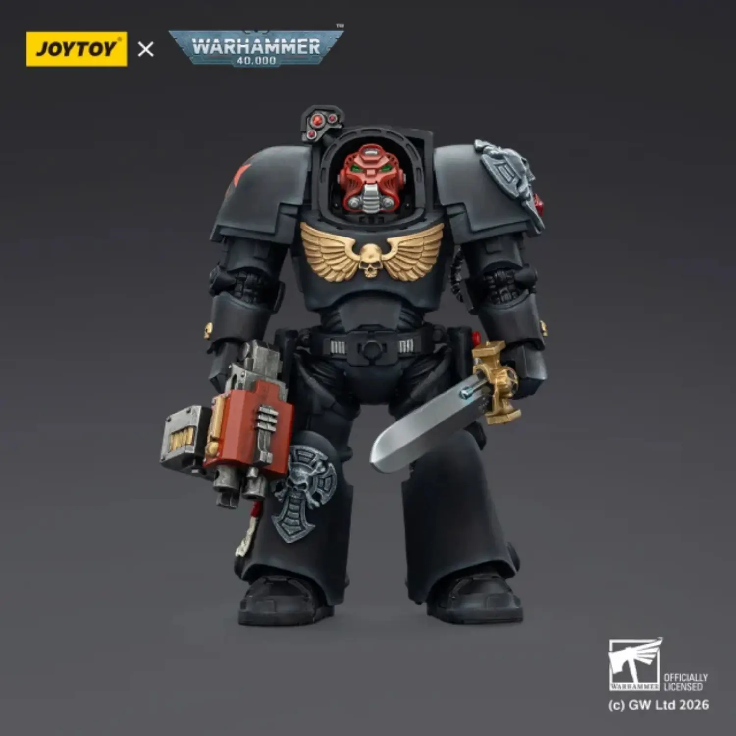Action Figure - Black Templars Terminator 1 with Power Sword and Storm Bolter 1 18 - JOYTOY Warhammer 40K Action Figure - Black Templars Terminator 1 with Power Sword and Storm Bolter 1 18 - JOYTOY Warhammer 40K