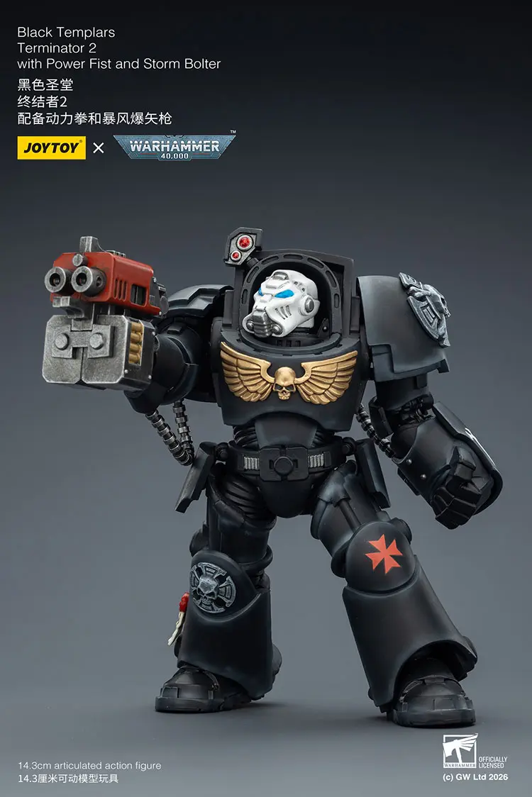 Action Figure - Black Templars Terminator 2 with Power Fist and Storm Bolter 1 18 - JOYTOY Warhammer 40K rectangle image 2 Action Figure - Black Templars Terminator 2 with Power Fist and Storm Bolter 1 18 - JOYTOY Warhammer 40K rectangle image 2