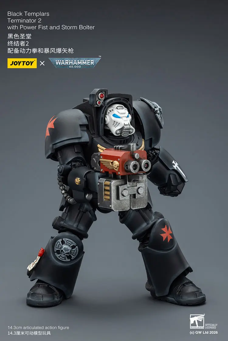 Action Figure - Black Templars Terminator 2 with Power Fist and Storm Bolter 1 18 - JOYTOY Warhammer 40K rectangle image 4 Action Figure - Black Templars Terminator 2 with Power Fist and Storm Bolter 1 18 - JOYTOY Warhammer 40K rectangle image 4
