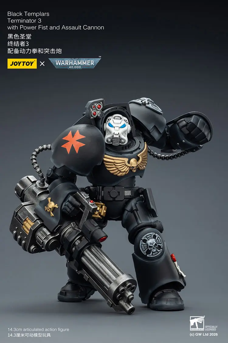 Action Figure - Black Templars Terminator 3 with Power Fist and Assault Cannon 1 18 - JOYTOY Warhammer 40K rectangle image 5 Action Figure - Black Templars Terminator 3 with Power Fist and Assault Cannon 1 18 - JOYTOY Warhammer 40K rectangle image 5