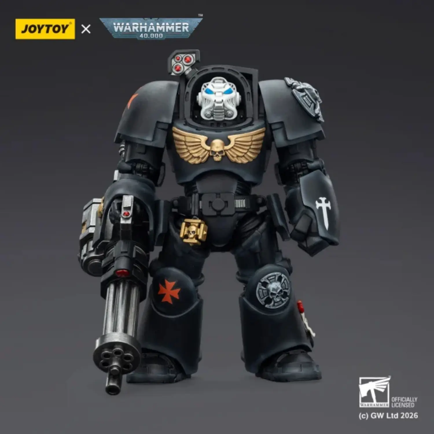 Action Figure - Black Templars Terminator 3 with Power Fist and Assault Cannon 1 18 - JOYTOY Warhammer 40K Action Figure - Black Templars Terminator 3 with Power Fist and Assault Cannon 1 18 - JOYTOY Warhammer 40K