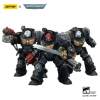 Action Figure - Black Templars Terminator Squad 1 18 - JOYTOY Warhammer 40K in white background
