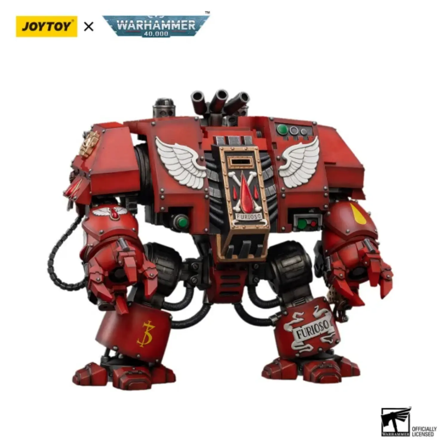 Action Figure - Blood Angels Furioso Dreadnought Brother Samel 1 18 - JOYTOY Warhammer 40K in white background 4 Action Figure Blood Angels Furioso Dreadnought Brother Samel 1 18 Joytoy Warhammer 40k In White Background 4