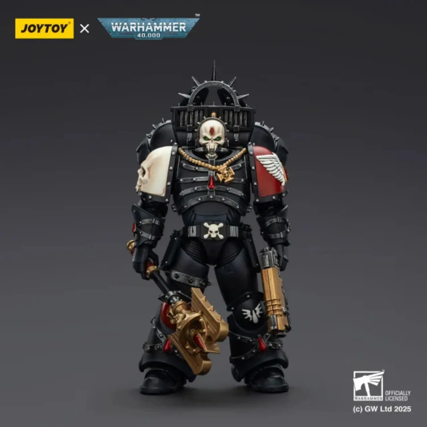 Action Figure Blood Angels Lemartes With Jump Pack, Blood Crozius And Absolver Bolt Pistol 1 18 Joytoy Warhammer 40k