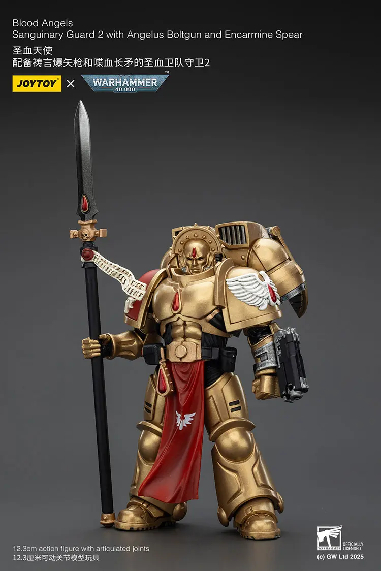 Action Figure - Blood Angels Sanguinary Guard 2 with Angelus Boltgun and Encarmine Spear 1 18 - JOYTOY Warhammer 40K rectangle image 2 Action Figure Blood Angels Sanguinary Guard 2 With Angelus Boltgun And Encarmine Spear 1 18 Joytoy Warhammer 40k Rectangle Image 2