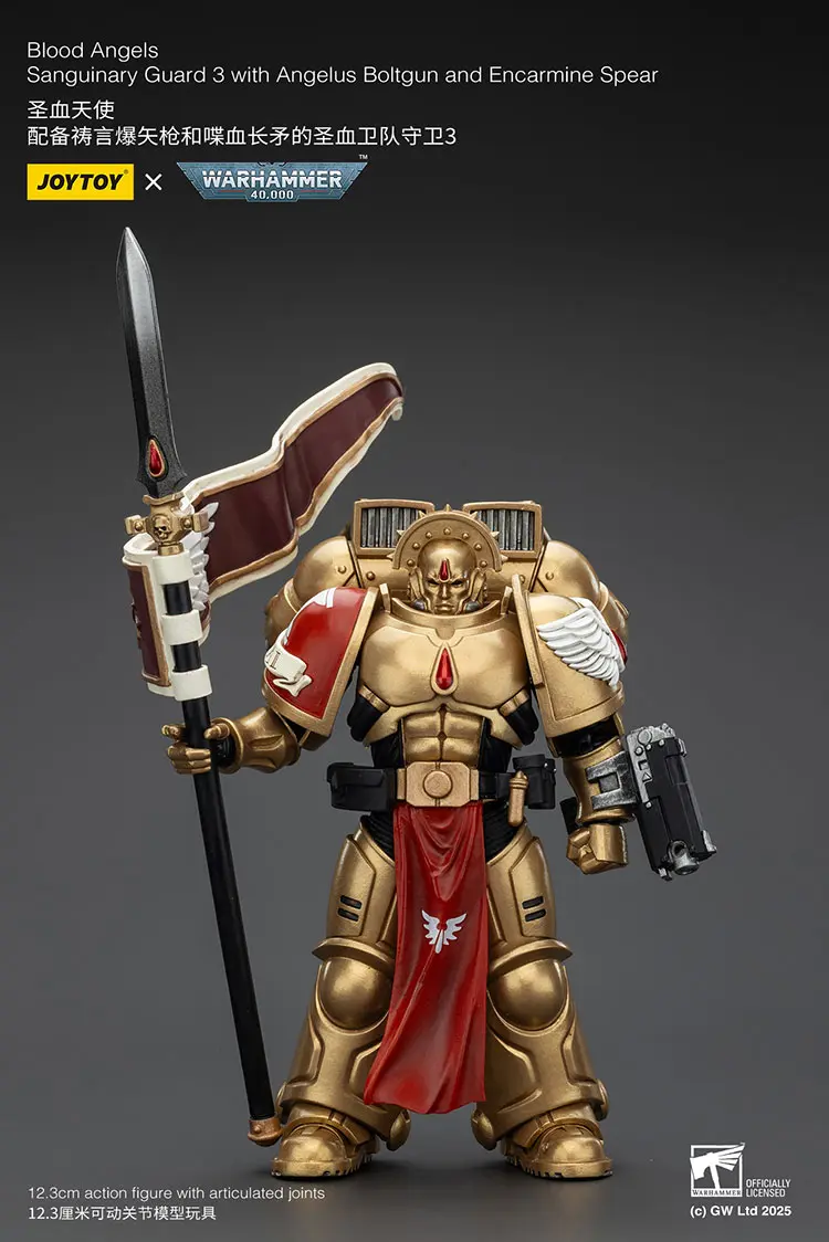 Action Figure Blood Angels Sanguinary Guard 3 With Angelus Boltgun And Encarmine Spear 1 18 Joytoy Warhammer 40k Rectangle Image 1