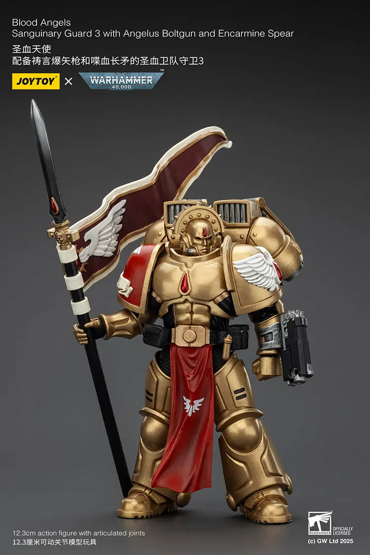 Action Figure Blood Angels Sanguinary Guard 3 With Angelus Boltgun And Encarmine Spear 1 18 Joytoy Warhammer 40k Rectangle Image 2