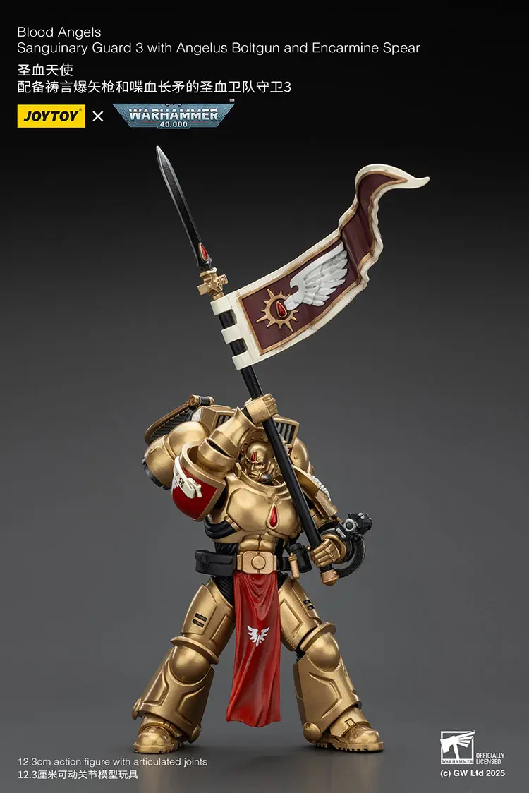 Action Figure Blood Angels Sanguinary Guard 3 With Angelus Boltgun And Encarmine Spear 1 18 Joytoy Warhammer 40k Rectangle Image 33