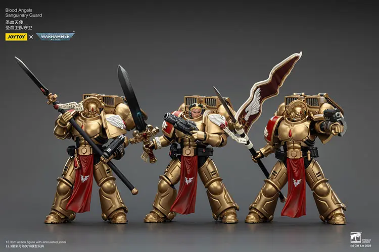 Action Figure Blood Angels Sanguinary Guard Squad 1 18 Joytoy Warhammer 40k Rectangle Image 1
