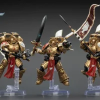 Action Figure Blood Angels Sanguinary Guard Squad On Display Stand 1 18 Joytoy Warhammer 40k Rectangle Image