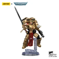 Action Figure Blood Angels Sanguinary Guard On Display Stand With Inferno Pistol & Encarmine Blade 1 18 Joytoy Warhammer 40k In White Background