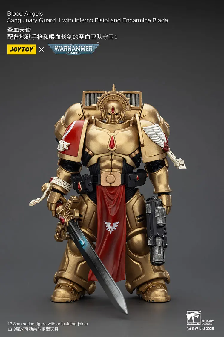 Action Figure Blood Angels Sanguinary Guard With Inferno Pistol & Encarmine Blade 1 18 Joytoy Warhammer 40k Rectangle Image 1