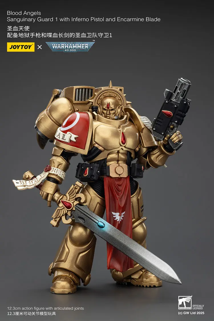 Action Figure Blood Angels Sanguinary Guard With Inferno Pistol & Encarmine Blade 1 18 Joytoy Warhammer 40k Rectangle Image 2