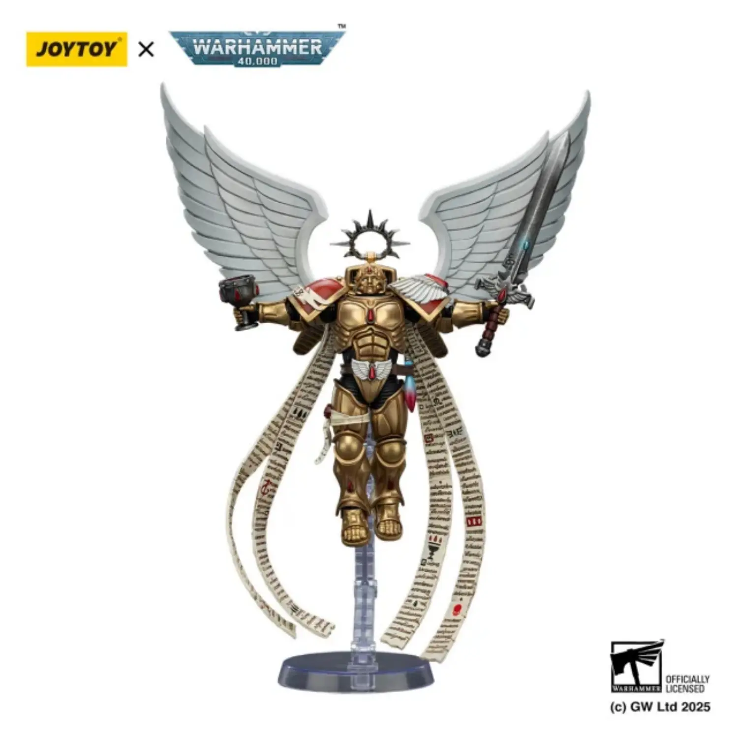 Action Figure - Blood Angels The Sanguinor with Encarmine Broadsword 1 18 - JOYTOY Warhammer 40K in white background 4 Action Figure Blood Angels The Sanguinor With Encarmine Broadsword 1 18 Joytoy Warhammer 40k In White Background 4