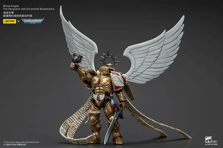 Action Figure - Blood Angels The Sanguinor with Encarmine Broadsword 1 18 - JOYTOY Warhammer 40K rectangle image 3 Action Figure Blood Angels The Sanguinor With Encarmine Broadsword 1 18 Joytoy Warhammer 40k Rectangle Image 3