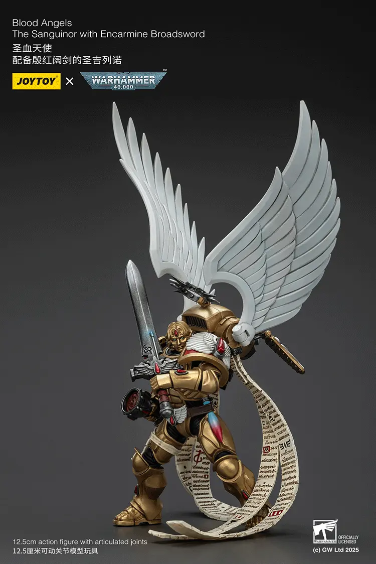 Action Figure - Blood Angels The Sanguinor with Encarmine Broadsword 1 18 - JOYTOY Warhammer 40K rectangle image 3 1 Action Figure Blood Angels The Sanguinor With Encarmine Broadsword 1 18 Joytoy Warhammer 40k Rectangle Image 3 1
