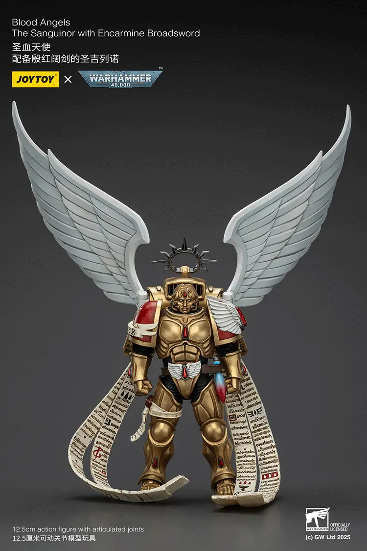 Action Figure - Blood Angels The Sanguinor with Encarmine Broadsword 1 18 - JOYTOY Warhammer 40K rectangle image 5 Action Figure Blood Angels The Sanguinor With Encarmine Broadsword 1 18 Joytoy Warhammer 40k Rectangle Image 5