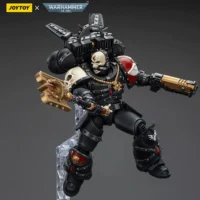 Action Figure Blood Angels On Display Stand Lemartes With Jump Pack, Blood Crozius And Absolver Bolt Pistol 1 18 Joytoy Warhammer 40k Rectangle Image 3