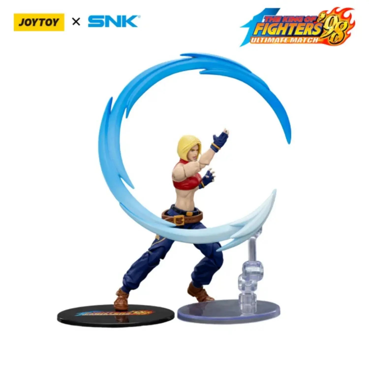 Action Figure - Blue Mary KOF _98 UM 97 Special Team Team SNK 1 18 - JOYTOY The King of Fighters fighting in white background Action Figure - Blue Mary KOF '98 UM 97 Special Team SNK 1/18 - JOYTOY The King of Fighters