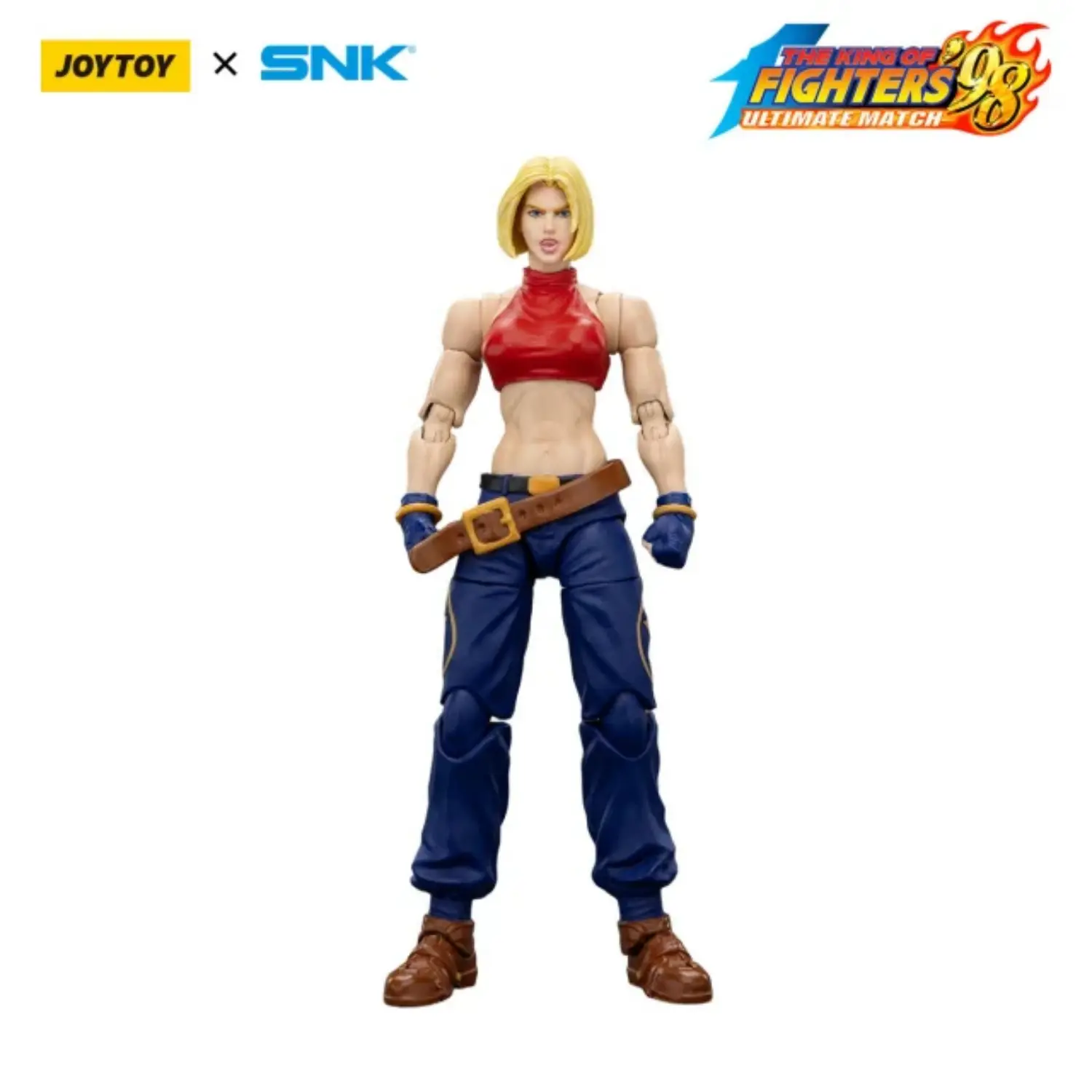 Action Figure - Blue Mary KOF _98 UM 97 Special Team Team SNK 1 18 - JOYTOY The King of Fighters in white background 1 Action Figure - Blue Mary KOF '98 UM 97 Special Team SNK 1/18 - JOYTOY The King of Fighters