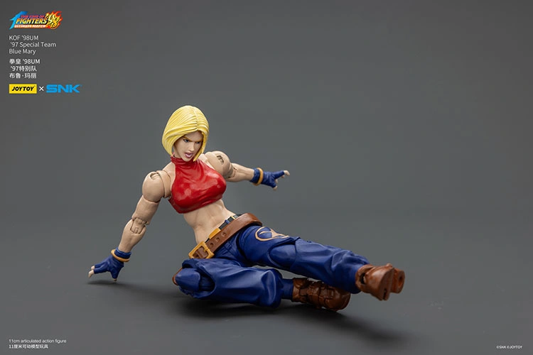 Action Figure - Blue Mary KOF _98 UM 97 Special Team Team SNK 1 18 - JOYTOY The King of Fighters rectangle image 3 Action Figure - Blue Mary KOF '98 UM 97 Special Team SNK 1/18 - JOYTOY The King of Fighters