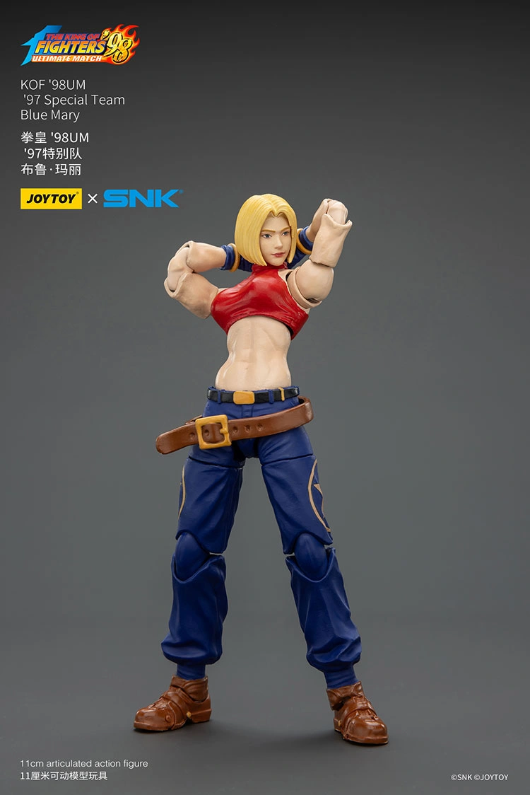 Action Figure - Blue Mary KOF _98 UM 97 Special Team Team SNK 1 18 - JOYTOY The King of Fighters rectangle image 6 Action Figure - Blue Mary KOF '98 UM 97 Special Team SNK 1/18 - JOYTOY The King of Fighters