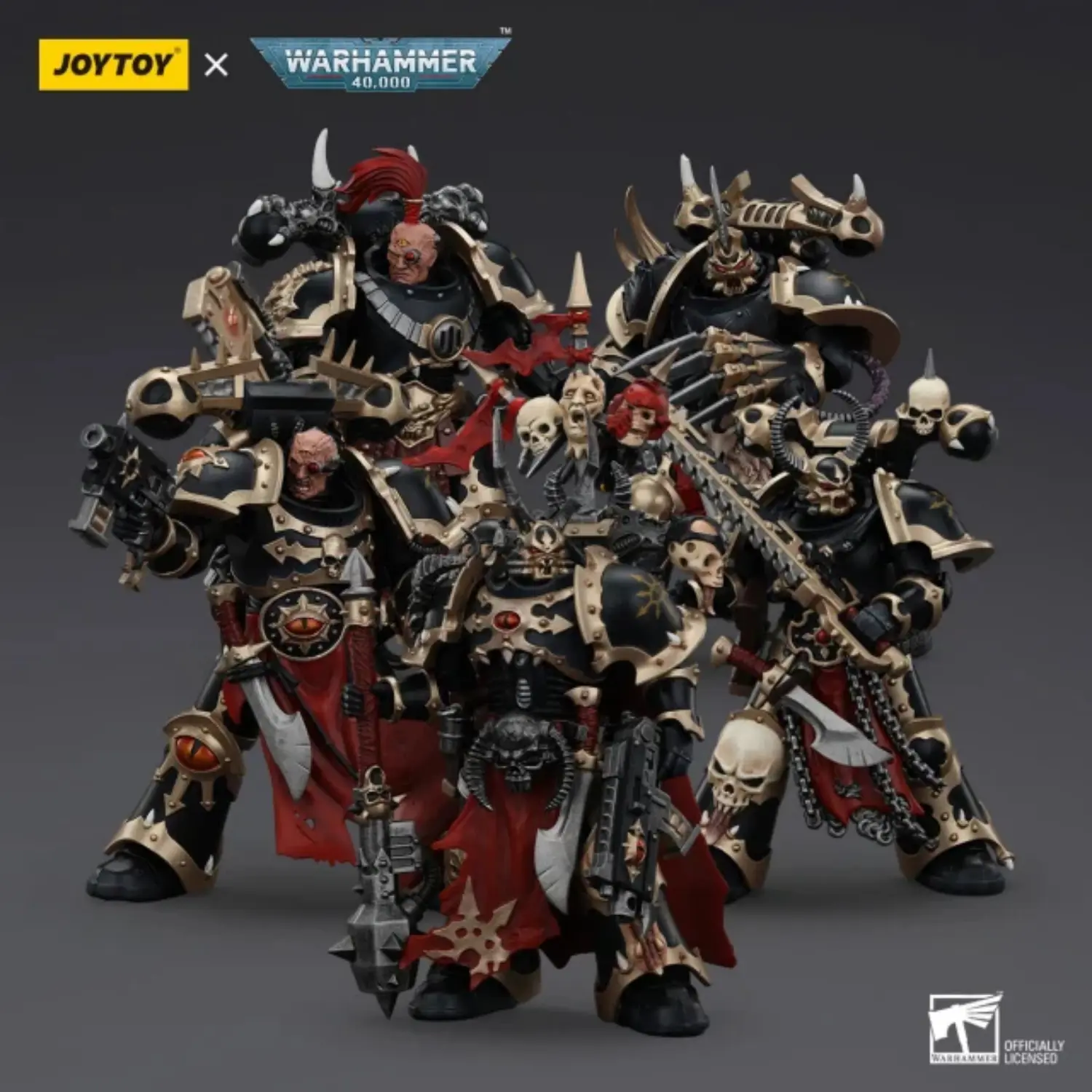 Action Figure Chaos Space Marines Black Legion Chosen 5 Pack 1 18 Joytoy Warhammer 40k