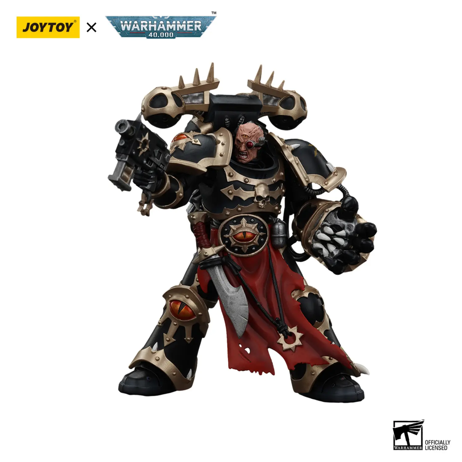Action Figure - Chaos Space Marines Black Legion Chosen with Bolt Pistol and Power Fist 1 18 - JOYTOY Warhammer 40K in white background 4 Action Figure Chaos Space Marines Black Legion Chosen With Bolt Pistol And Power Fist 1 18 Joytoy Warhammer 40k In White Background 4